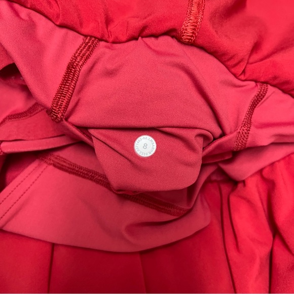 LULULEMON Court Rival Tennis Skirt Red Size 8 (Long Length) - Picture 3 of 6